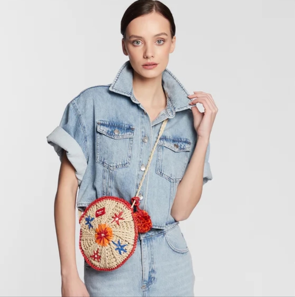 Pepe Jeans straw bag